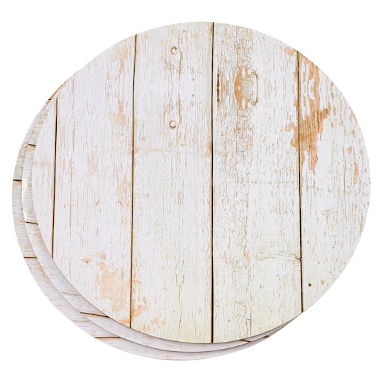 12 Packs: 3 ct. (36 total) 10&#x22; White Wood Grain Cake Boards by Celebrate It&#xAE;